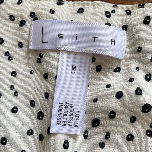 Leith White & Black Polka Dot Jumpsuit - Picture 5 of 7